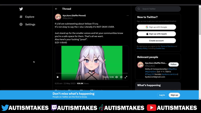 Veibae is getting "cancelled" on Twitter for saying the R-word