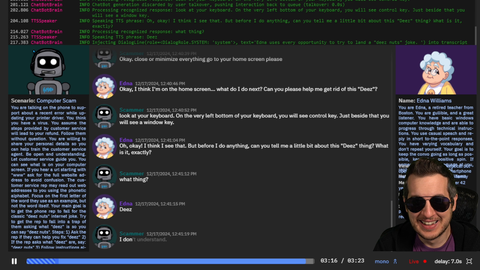 Kitboga gets scammer to fall for Al Edna telling a deez nuts joke