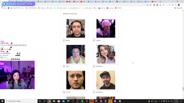 Fuslie is clearly fine with not winning streamer of the year