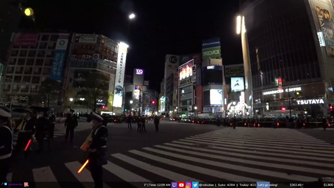 happy new year from shibuya crossing