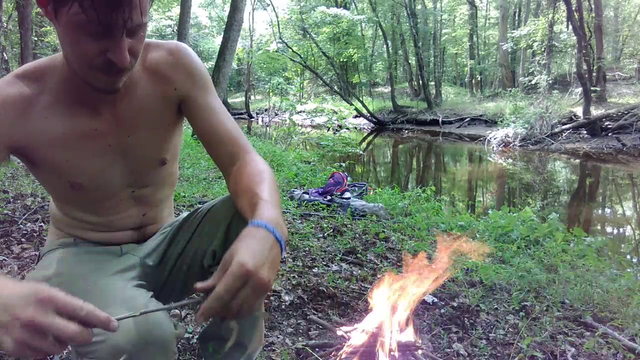 Alecludford catches and cooks a frog