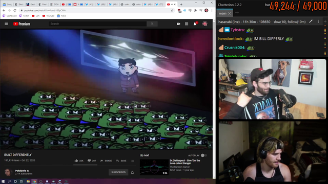 A wholesome moment between 2 himbos during an otherwise tense evening
