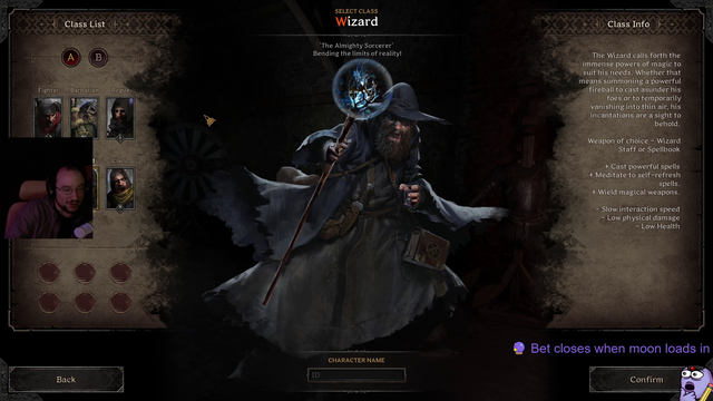 moon's mods interupt his explanation of dark and darker classes