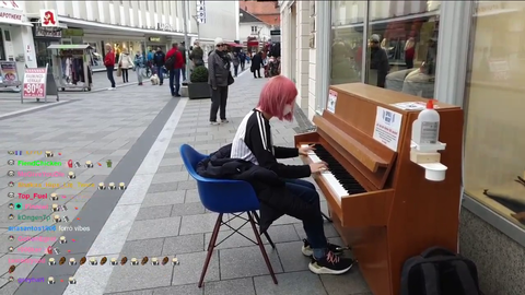 Hachu Plays Coffin Song at Public Piano