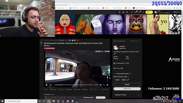 Mizkif watches a video from his reddit about him and Byron