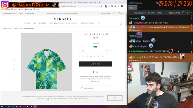 Hasan exposed for purchasing $600 Versace shirt
