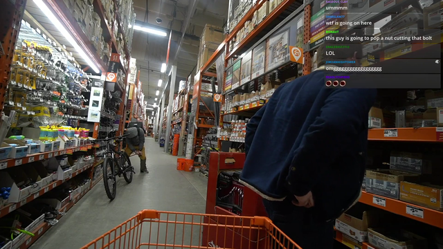 Guy Uses Tool At Home Depot To Cut Lock Off Stolen Bike