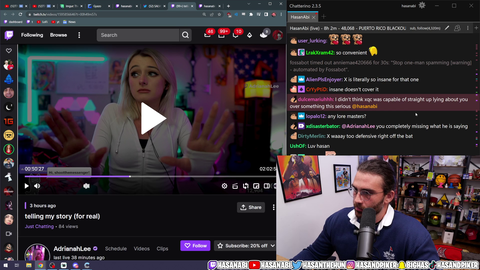 Hasan straight up calls XQC a liar, and Adrianah apologies to Hasan