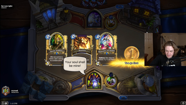 Reynad plays a classic song while playing Hearthstone