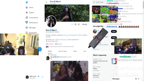 Kai and Fanum “diamond test” people’s verification checks on Twitter😭