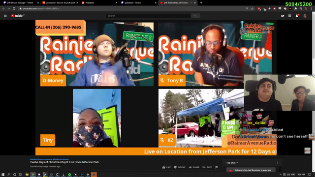Poke gets spooked watching a YouTube livestream