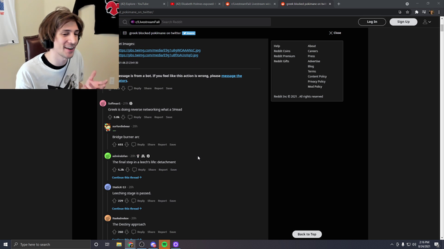 xQc on Poki Tweeting About Greek Blocking Her on Twitter