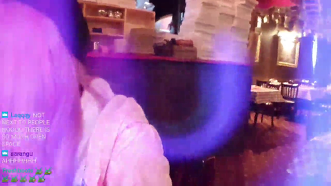 HAChubby orders her first meal in America