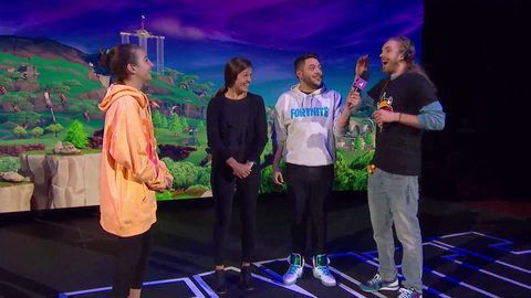 Ewok does an interview at the Fortnite Pro AM