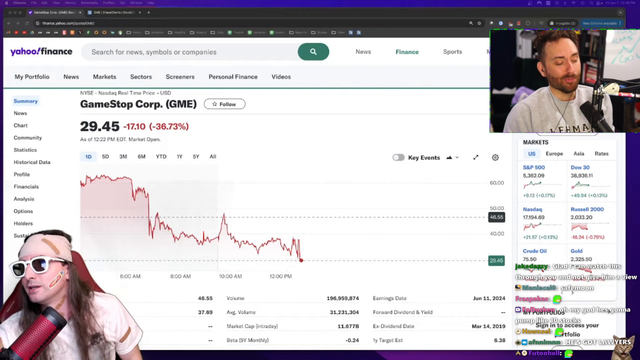 Atrioc rages at Roaring Kitty saying he will "wait until GME is not halted" to show his positions