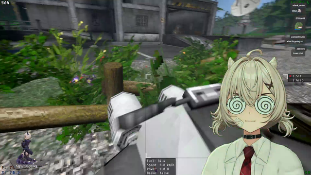 Saruei attempts to move the ATV inside