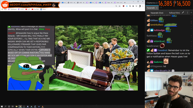 Hasan's response to death of viewer's son