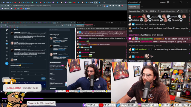 "proxy debate" hasan just reading chat instead of thinking