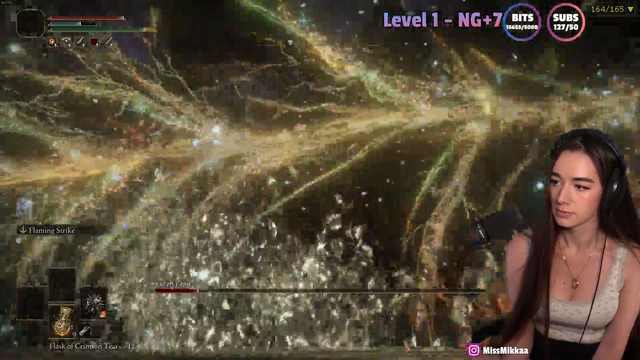 MissMikkaa completes a Level 1, All Boss, NG+7 Elden Ring run