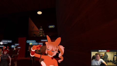 Jake's dad kisses a mute in VRChat