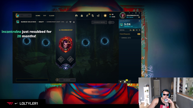 Tyler1 vigorously looks for who asked after streaming for 17 hours