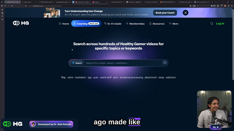 Dr. K's background lights on fire mid-stream