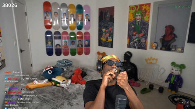 Bruce lighting up on stream after hitting 22 years old!
