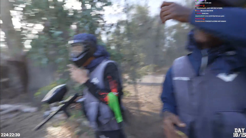 Cuffem's paintball stream ends up in a fist fight 