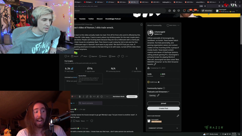 xQc's take on the Asmongold drama