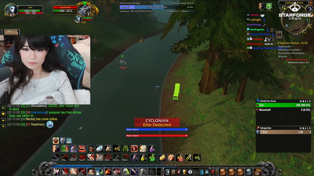 Emiru's chat getting creative while waiting for her to kill Cyclonian