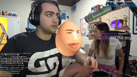 Mizkif says hi to his dog