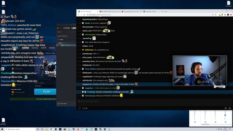Destiny tunes into Melina's stream