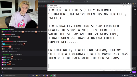 x reaches his breaking point and ends stream