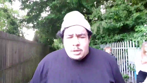 Greek Runs into Some Kids