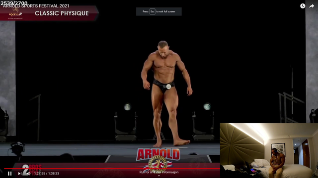 Knut wins Arnold bodybuilding show, posing routine