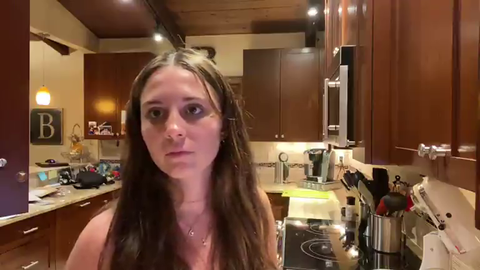 streamer finds a bee in their kitchen