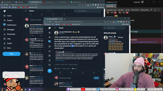 Hasan calls twomad a clout shark and a irrelevant bitch