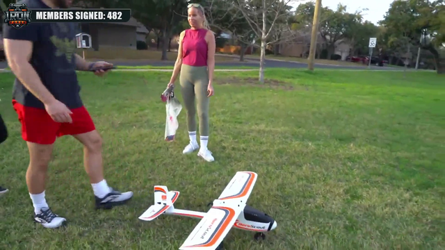 Woman tries to fly a plane