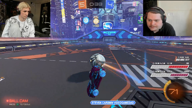 XQC get into heated fist fight over Rocket Leauge