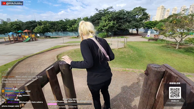 Hachu goes rollerblading