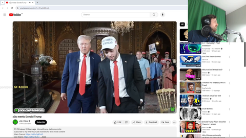Forsen's insane reaction to xQc meeting DJT