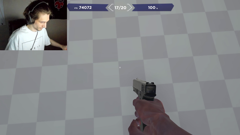 XQC gets Top 100 on Aimlab leaderboard reaction time