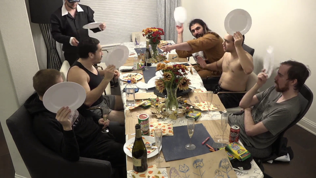 Millionaires having fun