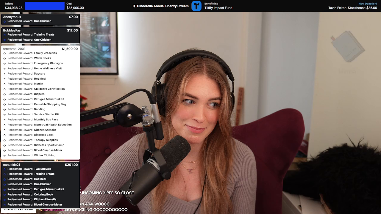 QTCinderella reaches $35k charity goal 69 minutes into her stream