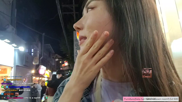 Professional IRL streamer in action