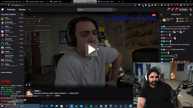 Esfand tries to take a screenshot of Mizkif
