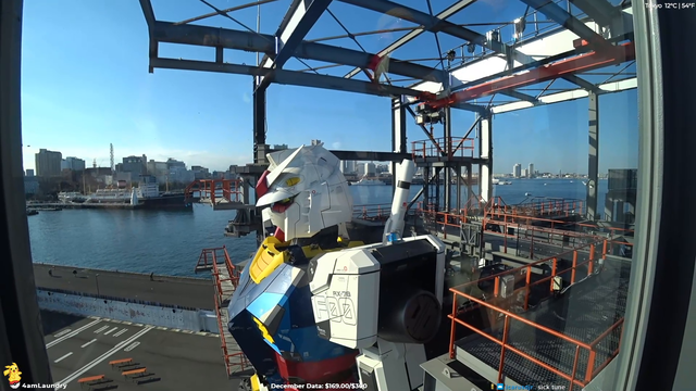 Japan has a 60ft (18m) Robot/Gundam that moves just chilling on a little island