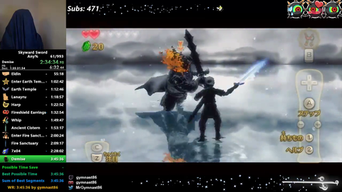 Gymnast86 beats Skyward Sword Speedrun by 1 Hour Blindfolded