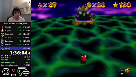 Weegee sets new Super Mario 64 World Record