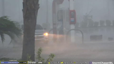 Smart guy tries to get gas during Hurricane Ian KEK